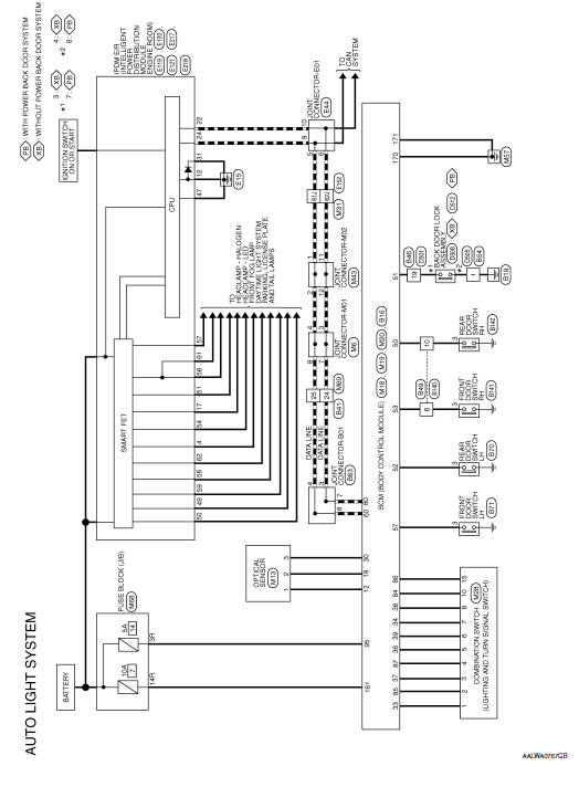 Nissan Rogue Service Manual: Wiring diagram - Led headlamp - Exterior